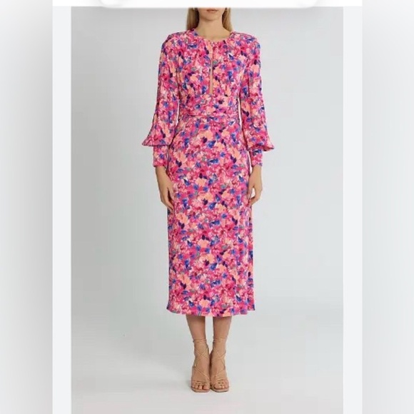 Rebecca Vallance Dresses & Skirts - Rebecca Vallance Floral Pink and Blue Women's Dress